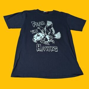 Kansas Jayhawks Fear The Hawks Black White Tee T Shirt Campus One KU NCAA Medium